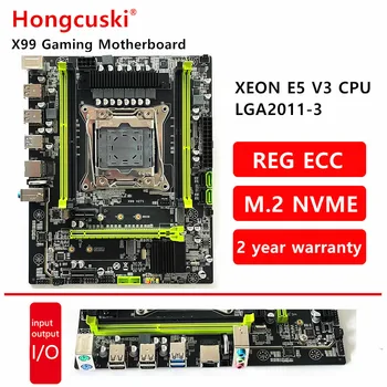 Материнская плата X99 NVME M.2 DDR4 DDR3 LGA 2011-3 32G ECC REG Без ECC памяти Поддержка Intel Xeon E5 2680 2670 V3 V4 PCI-E3.0 SATA3
