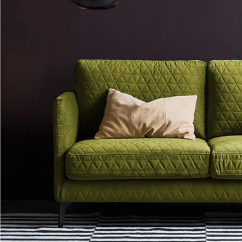Дизайнерский светлый диван для гостиной, роскошный бархатный диван, комбинированный диван в ретро-американском стиле