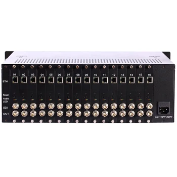 2U 16-Канальный Кодировщик SDI-входа для IP H.265 H.264 IPTV Live stream Encoder С протоколом Loopout HD MI/AV/VGA/YPbPr/SRT