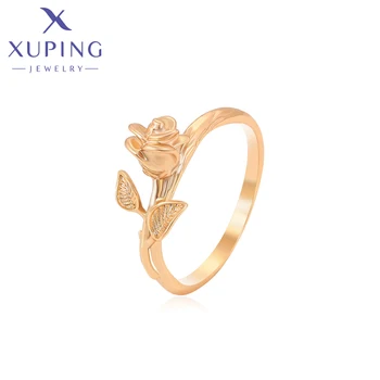 Ювелирные изделия Xuping, Новое поступление, Роза, Элегантное Кольцо золотого цвета для женщин, подарки для вечеринок для девочек A00920198