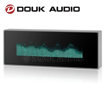 Douk Аудио Линия + Микрофон VFD Музыкальный Спектр Индикатор уровня звука Домашние Часы Большой Дисплей Аналоговый аудио VU Метр Точечная Матрица