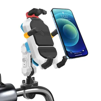 Держатель для телефона на мотоцикле, держатель для телефона на велосипеде, вращающийся на 360 градусов, аксессуары для мотоциклов для смартфонов 3,5-6,5 дюймов