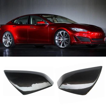 Дополнительная Крышка зеркала Для Tesla Model S 2021.6-2022 Из Настоящего Углеродного Волокна, Чехлы для внешнего вида автомобиля Заднего Вида, Крышки для Крышек заднего вида
