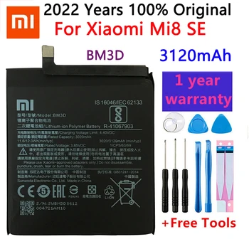 Xiao Mi Оригинальный аккумулятор для телефона BM3D 3120 мАч для Xiaomi Mi 8 SE Высококачественные сменные батарейки Розничная упаковка Бесплатные инструменты